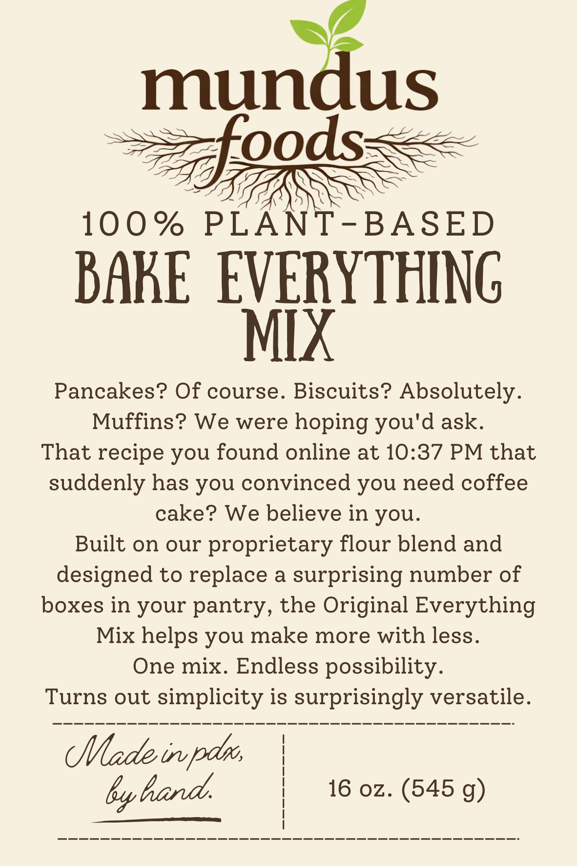 OG Bake front label Plant-Based Bake Everything Mix - Image 3