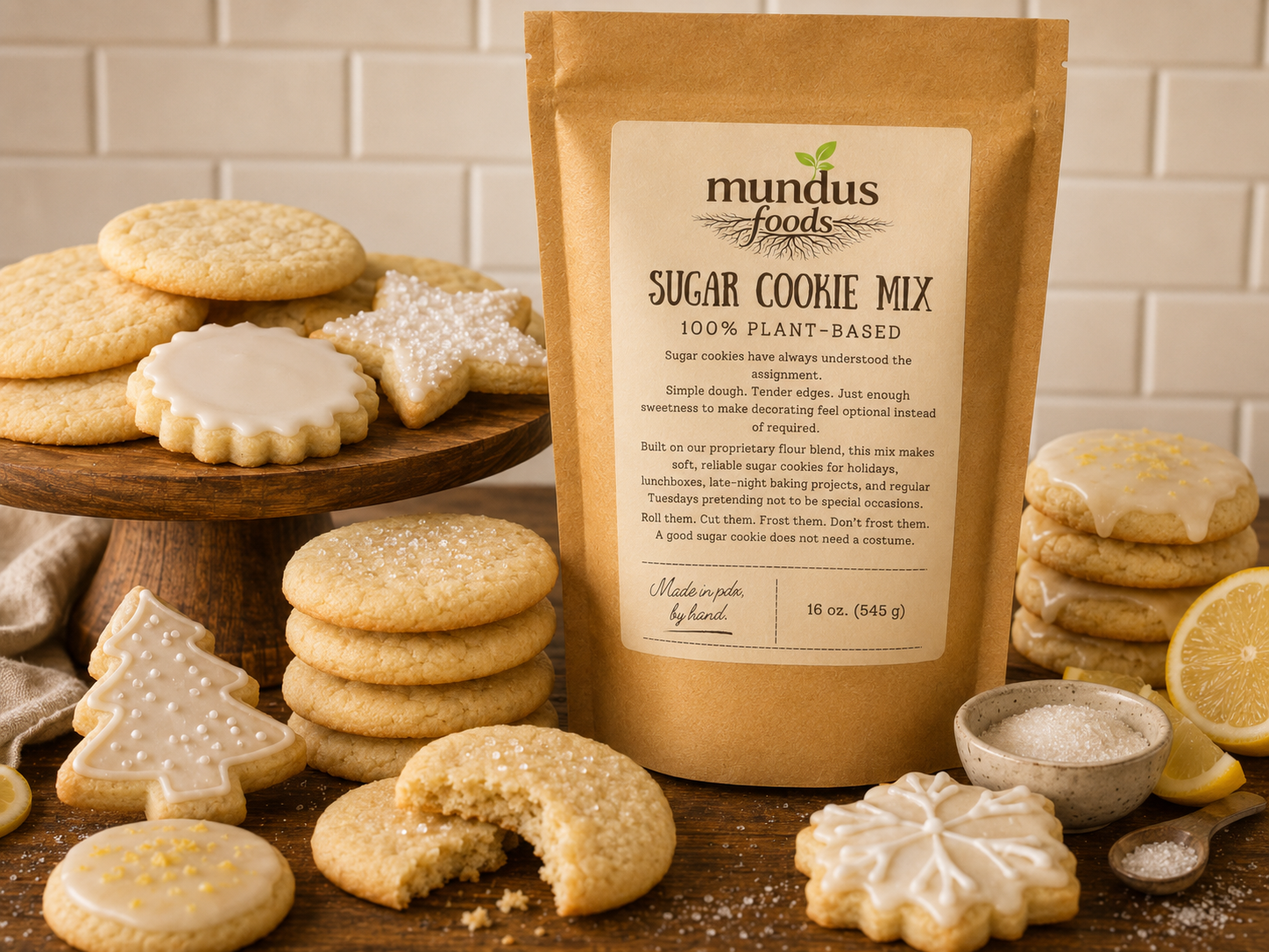 vegan sugar cookie mix, plant-based sugar cookies, dairy-free cookie mix, easy sugar cookie mix, baking mix, vegan sugar cookie mix, dairy free sugar cookies, egg free sugar cookies, plant based sugar cookies, vegan holiday cookies, dairy free holiday cookies, eggless cut out cookies, vegan cut out cookies, dairy free Christmas cookies, plant based cookie decorating, vegan cookie bars, dairy free cookie crust, vegan shortbread style cookies, egg free vanilla cookies, dairy free tea cookies, vegan lunchbox cookies, plant based birthday cookies, vegan pie crust cookie base, vegan pantry staples, plant based comfort food, dairy free comfort food, egg free baking, dairy free baking, vegan baking mix, plant based baking mix, allergy friendly baking, vegan brunch ideas, dairy free brunch, vegan holiday baking, dairy free holiday baking, plant based family meals, vegan meal prep, dairy free weeknight dinner, Portland vegan food, Portland dairy free food, Oregon vegan food, small batch vegan food, farmers market vegan food, plant based foods Portland, dairy free foods Portland