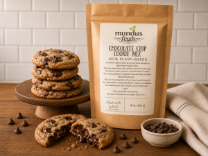 vegan chocolate chip cookie mix, plant-based chocolate chip cookies, dairy-free cookie mix, easy cookie mix, baking mix,vegan chocolate chip cookie mix, dairy free chocolate chip cookies, egg free chocolate chip cookies, plant based chocolate chip cookies, vegan skillet cookie, dairy free skillet cookie, eggless cookie bars, vegan cookie bars, dairy free blondies, plant based lunchbox cookies, vegan bakery style cookies, dairy free soft baked cookies, egg free soft cookies, vegan cookie dough, dairy free edible cookie dough, plant based dessert bars, vegan ice cream sandwich cookies, vegan pantry staples, plant based comfort food, dairy free comfort food, egg free baking, dairy free baking, vegan baking mix, plant based baking mix, allergy friendly baking, vegan brunch ideas, dairy free brunch, vegan holiday baking, dairy free holiday baking, plant based family meals, vegan meal prep, dairy free weeknight dinner, Portland vegan food, Portland dairy free food, Oregon vegan food, small batch vegan food, farmers market vegan food, plant based foods Portland, dairy free foods Portland