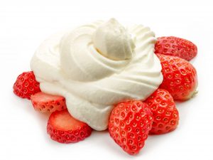 strawberries with whipped cream