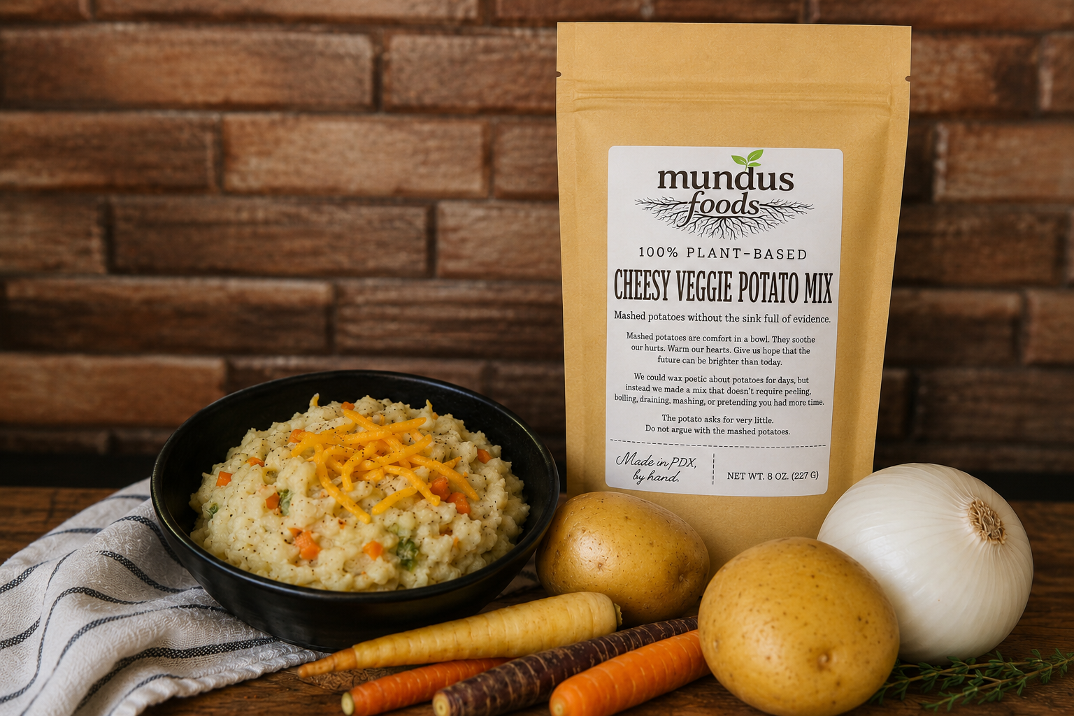 cheesy veggie potato mix, mashed potato mix, vegan mashed potatoes, dairy-free mashed potatoes, plant-based potato side, veggie potato mix, easy potato side dish, vegan comfort food, savory pantry mix, family-friendly vegetables, vegan mashed potatoes, dairy free mashed potatoes, plant based mashed potato mix, vegan cheesy potatoes, dairy free cheesy potatoes, vegan potato casserole, dairy free potato casserole, plant based shepherds pie topping, vegan shepherds pie, dairy free shepherds pie, vegan potato bowl, dairy free potato side dish, vegan holiday potatoes, dairy free holiday side, plant based comfort food, vegan loaded mashed potatoes, dairy free loaded potato bowl, vegan pantry side dish, vegan pantry staples, plant based comfort food, dairy free comfort food, egg free baking, dairy free baking, vegan baking mix, plant based baking mix, allergy friendly baking, vegan brunch ideas, dairy free brunch, vegan holiday baking, dairy free holiday baking, plant based family meals, vegan meal prep, dairy free weeknight dinner, Portland vegan food, Portland dairy free food, Oregon vegan food, small batch vegan food, farmers market vegan food, plant based foods Portland, dairy free foods Portland