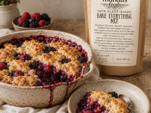 vegan, dairy-free berry cobbler